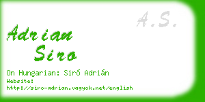 adrian siro business card