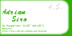 adrian siro business card